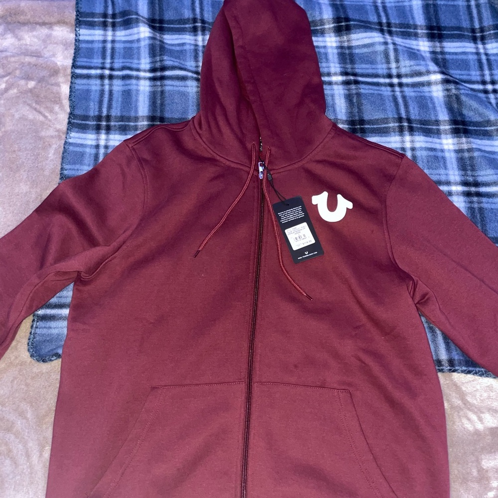 True Religion Chocolate Truffle Zip Hoodie
